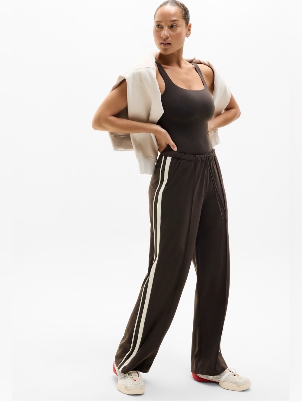 NWT Athleta XL MVP Side Stripe Wise leg pant